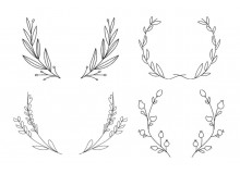 Stickserie - Kränze Doodle